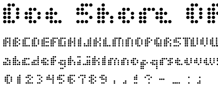 Dot Short of a Matrix font